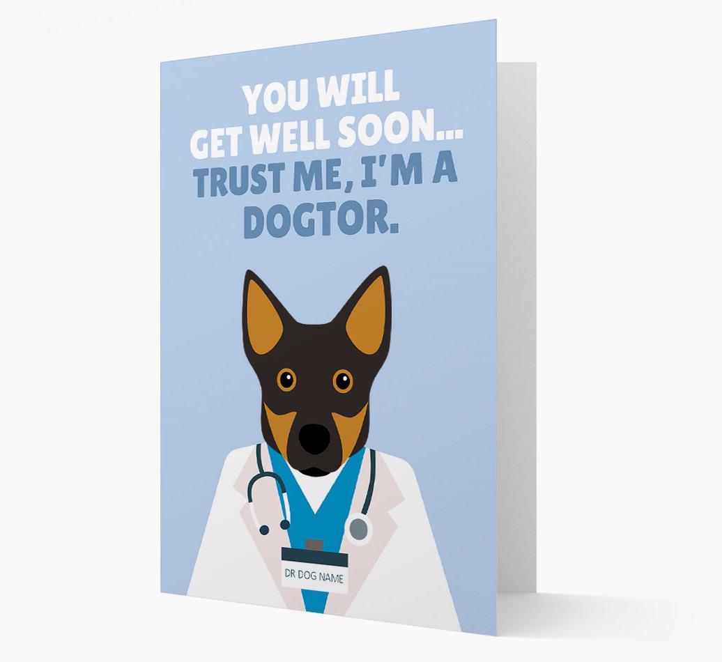 Personalised 'Trust me I'm a Dogtor' Get Well Soon Card