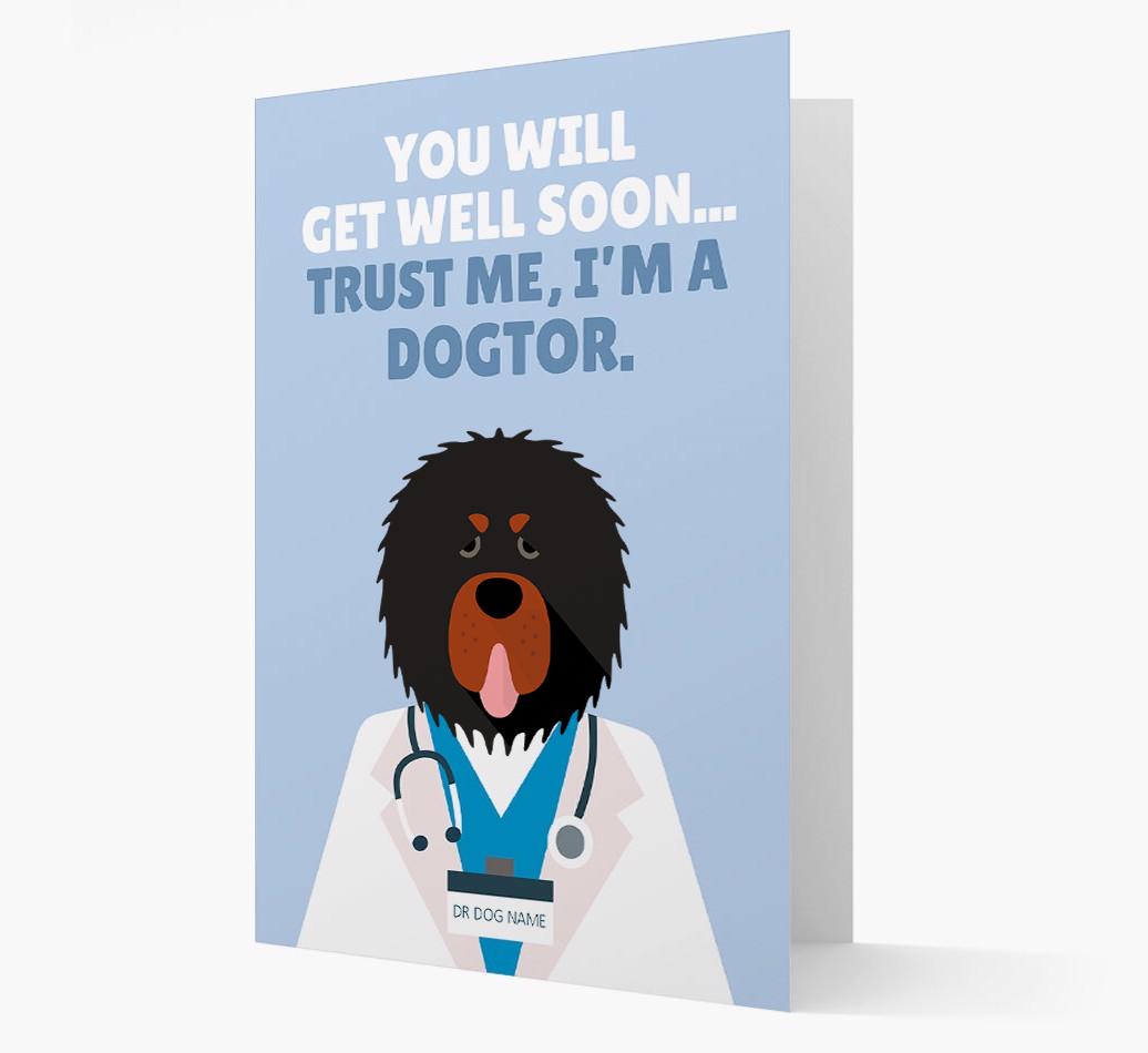 Personalised 'Trust me I'm a Dogtor' Get Well Soon Card