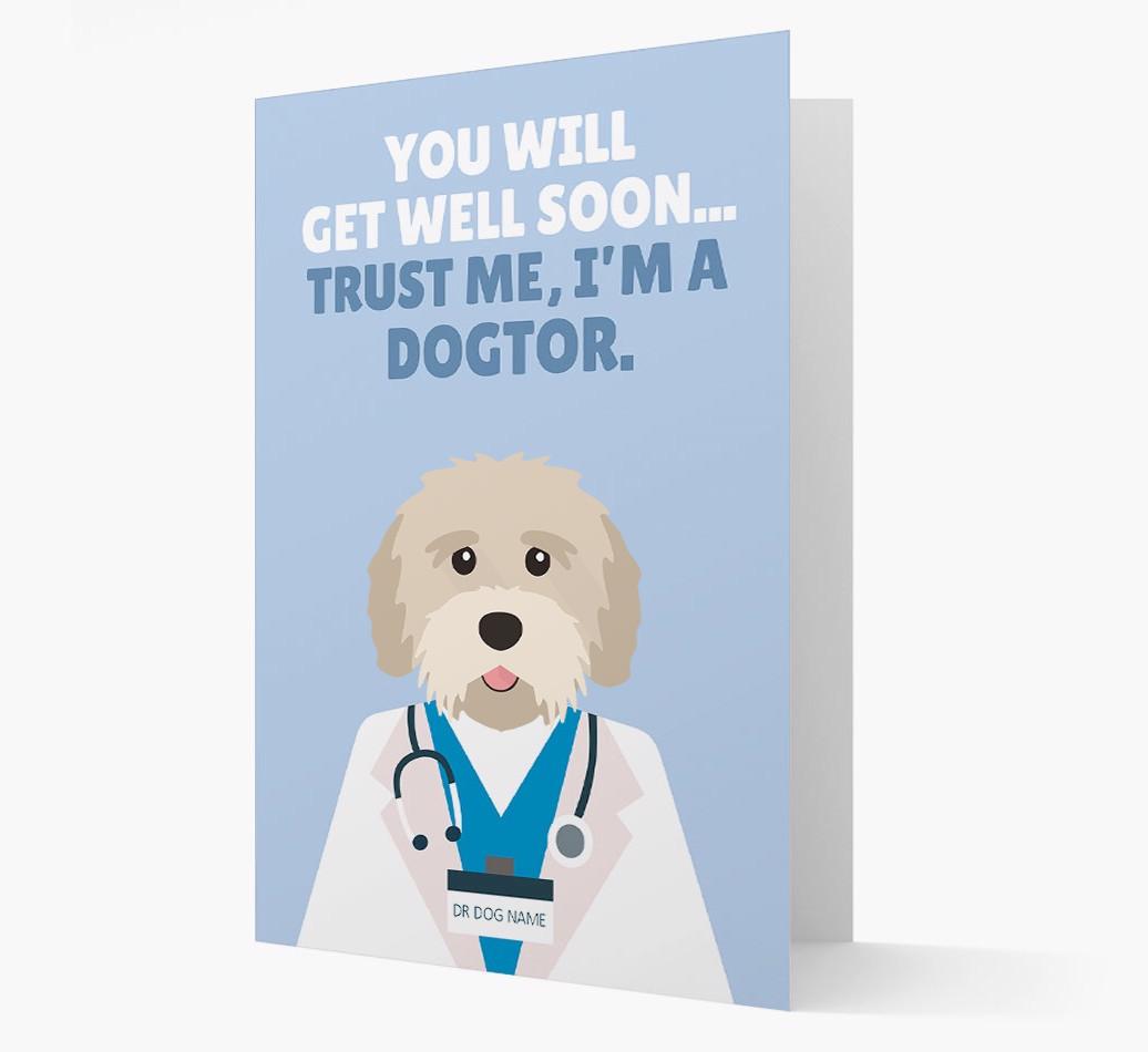 Personalised 'Trust me I'm a Dogtor' Get Well Soon Card