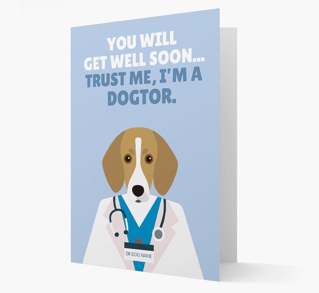 Personalised 'Trust me I'm a Dogtor' Get Well Soon Card