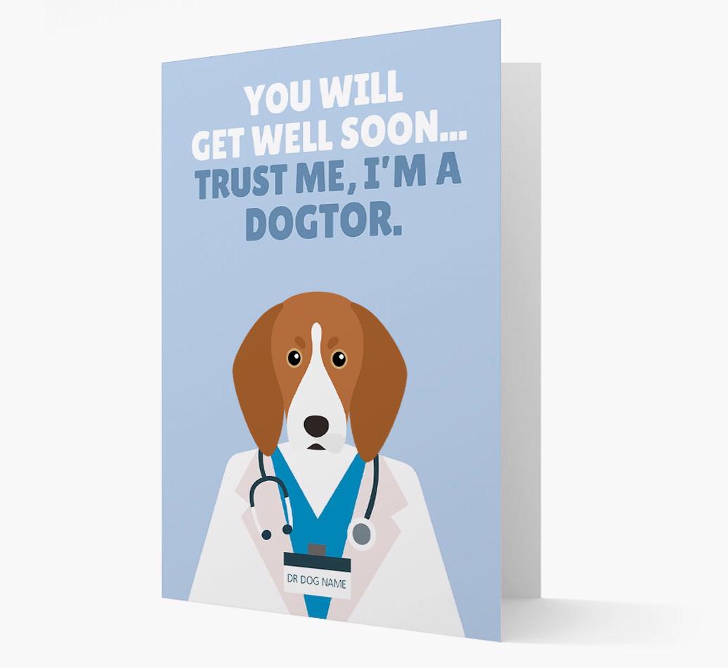 Personalised 'Trust me I'm a Dogtor' Get Well Soon Card