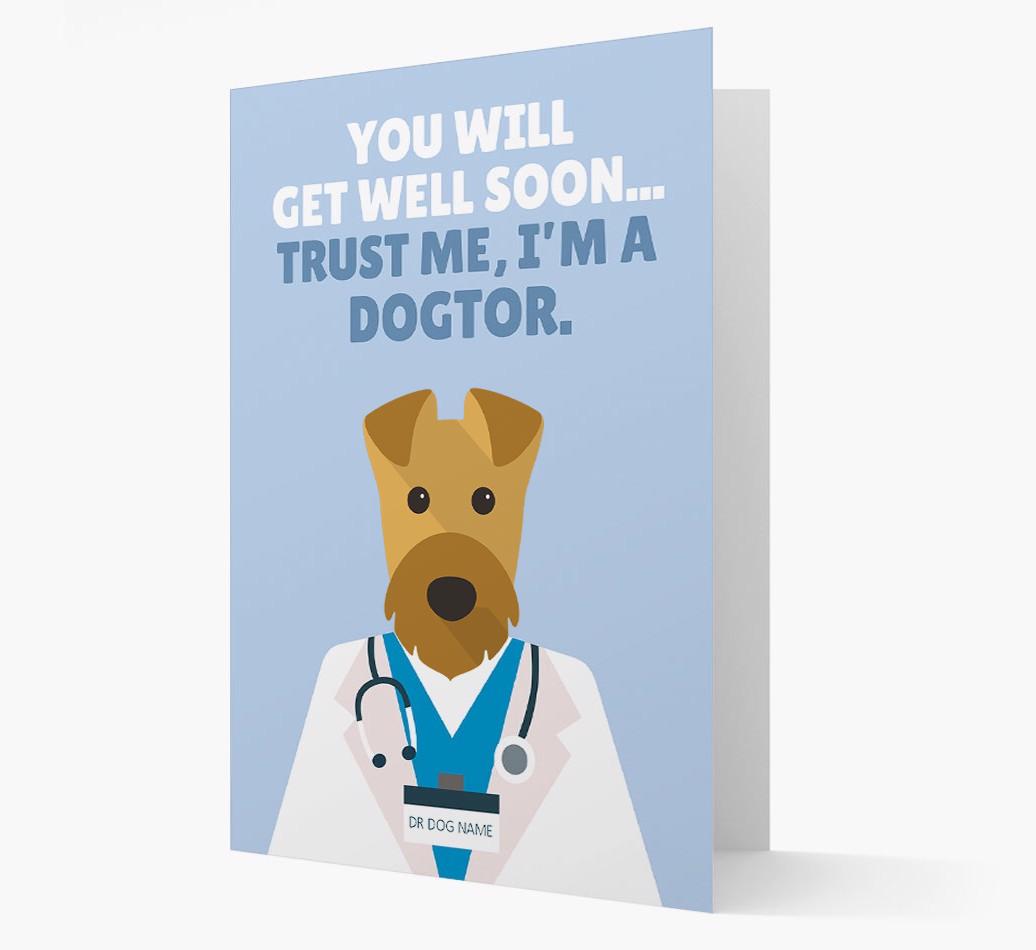 Personalised 'Trust me I'm a Dogtor' Get Well Soon Card