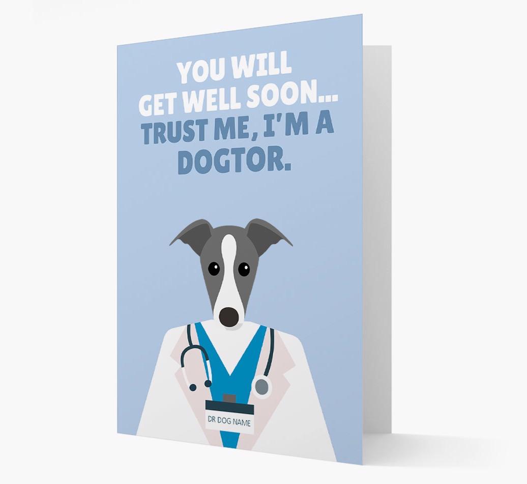 Personalised 'Trust me I'm a Dogtor' Get Well Soon Card