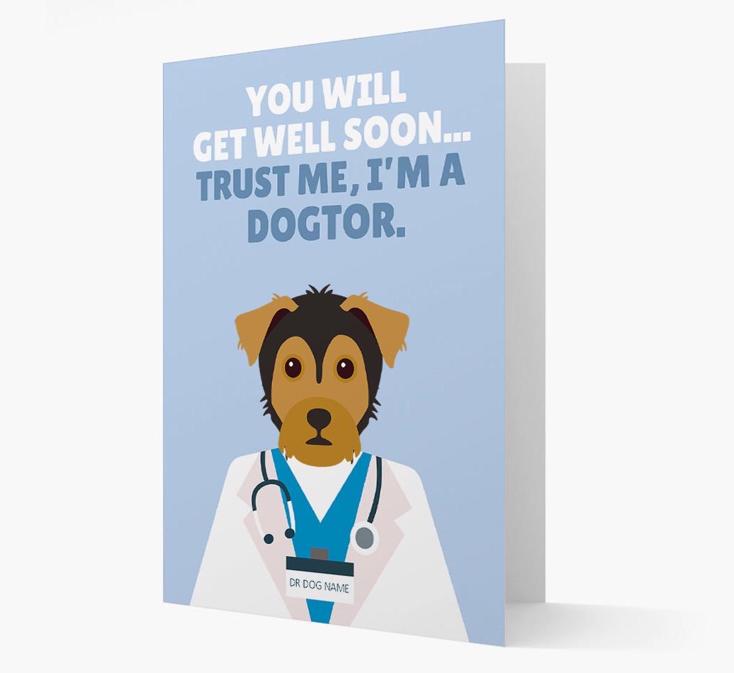 Personalised 'Trust me I'm a Dogtor' Get Well Soon Card