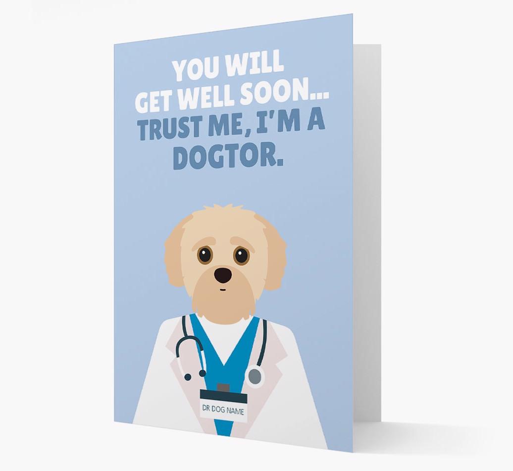 Personalised 'Trust me I'm a Dogtor' Get Well Soon Card