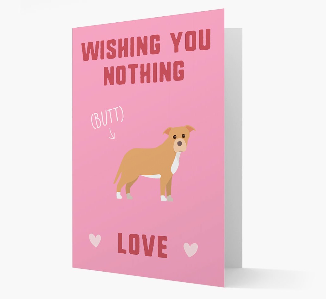 'Wishing You Nothing Butt Love' Card with {breedFullName} Icon
