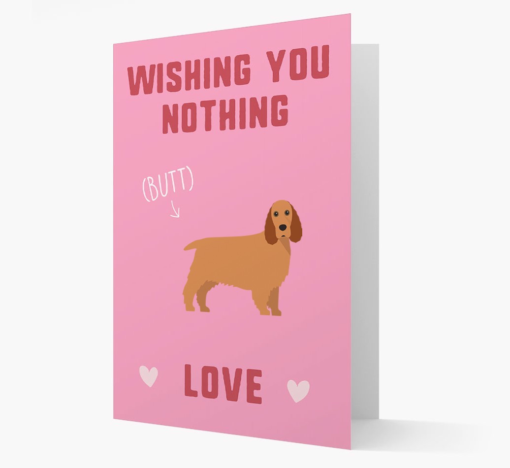 'Wishing You Nothing Butt Love' Card with {breedFullName} Icon