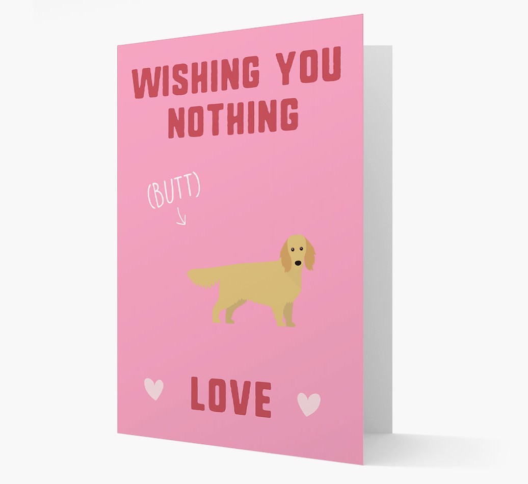 'Wishing You Nothing Butt Love' Card with {breedFullName} Icon