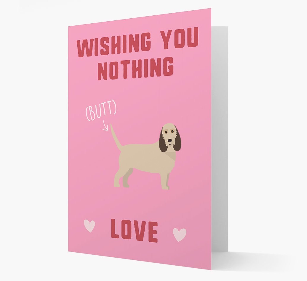 'Wishing You Nothing Butt Love' Card with {breedFullName} Icon