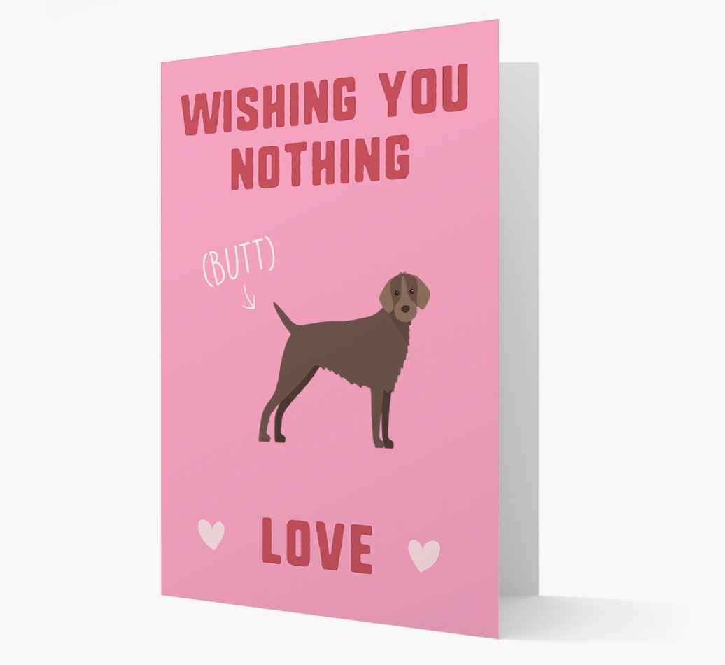 'Wishing You Nothing Butt Love' Card with {breedFullName} Icon