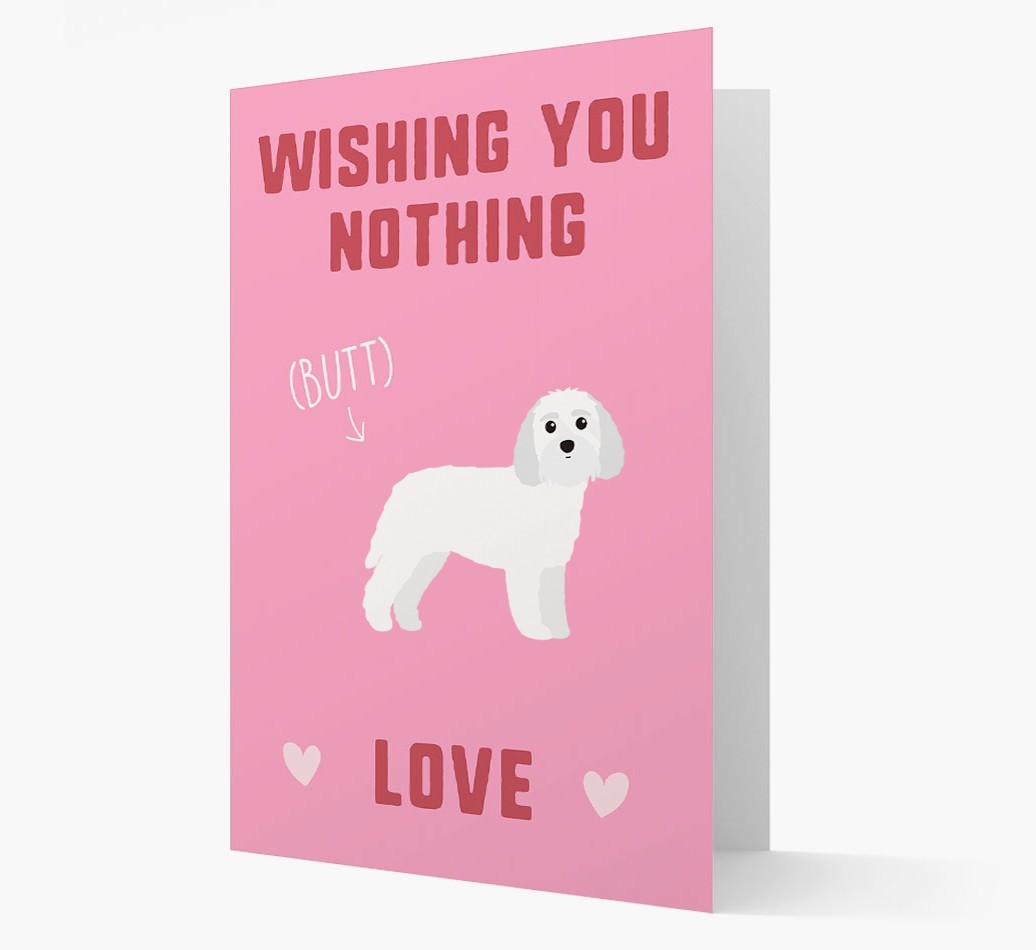 'Wishing You Nothing Butt Love' Card with {breedFullName} Icon