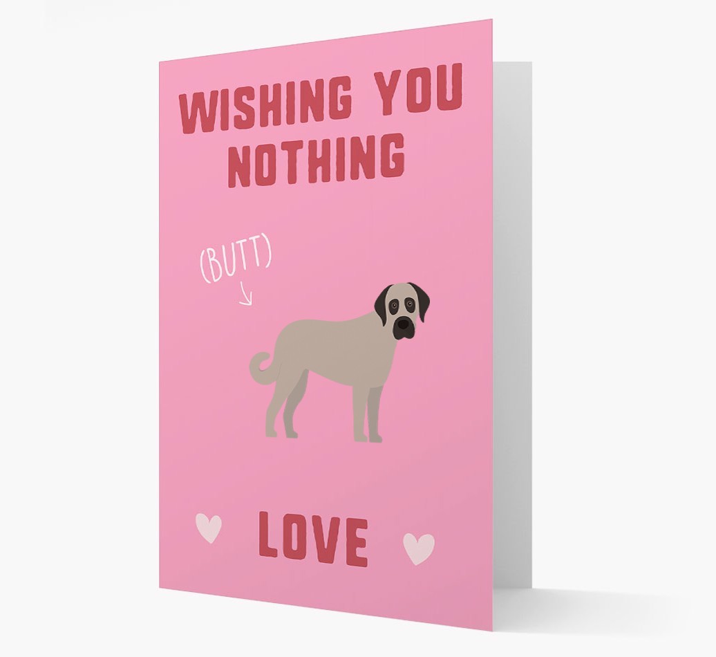 'Wishing You Nothing Butt Love' Card with {breedFullName} Icon