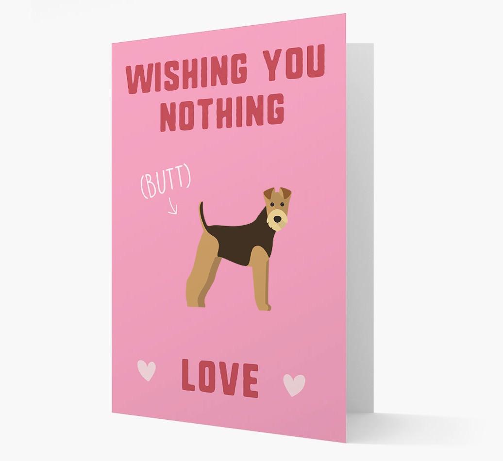 'Wishing You Nothing Butt Love' Card with {breedFullName} Icon