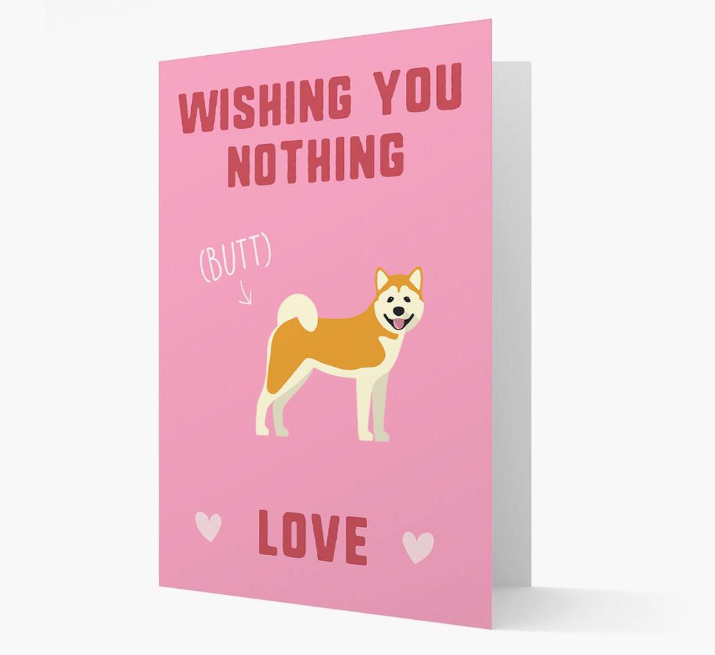 'Wishing You Nothing Butt Love' Card with {breedFullName} Icon
