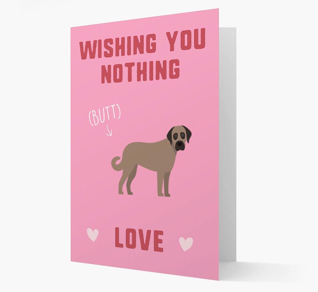 'Wishing You Nothing Butt Love' Card with {breedFullName} Icon