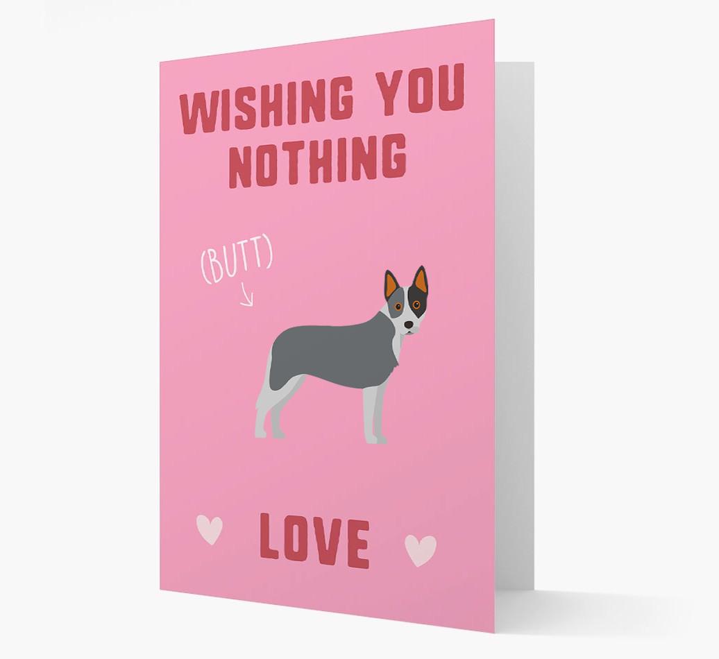 'Wishing You Nothing Butt Love' Card with {breedFullName} Icon