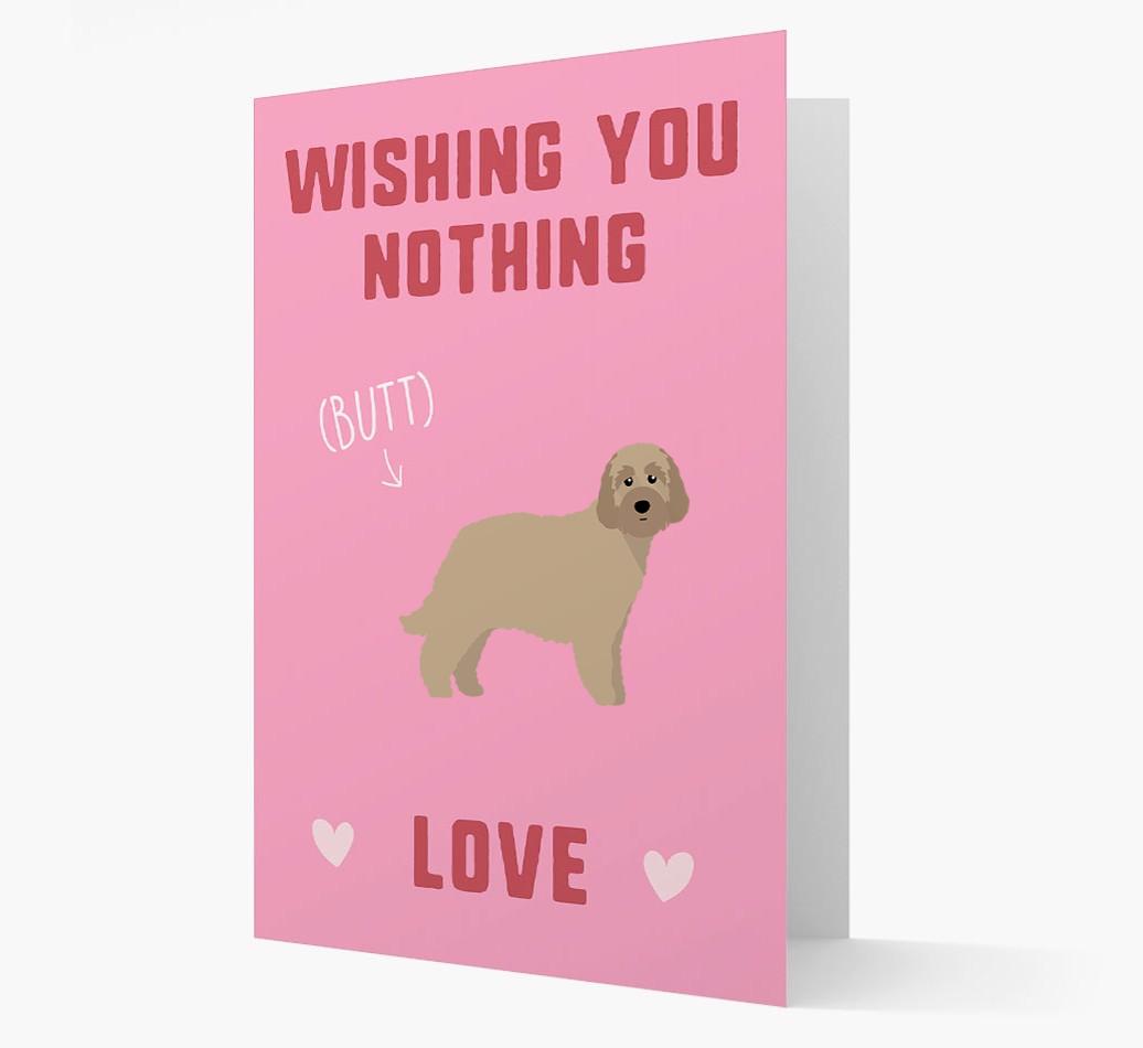 'Wishing You Nothing Butt Love' Card with {breedFullName} Icon