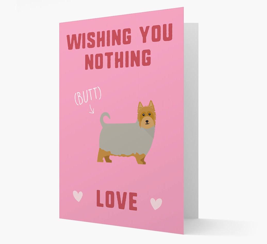 'Wishing You Nothing Butt Love' Card with {breedFullName} Icon