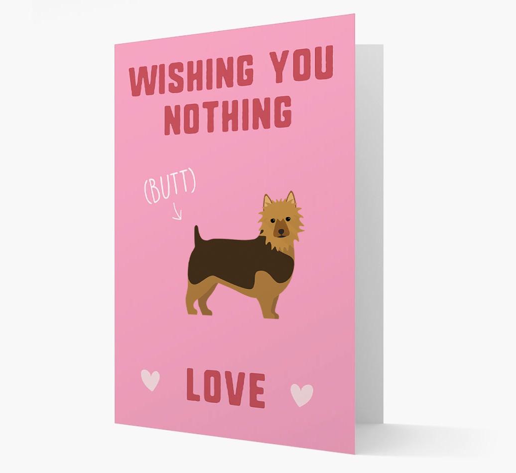 'Wishing You Nothing Butt Love' Card with {breedFullName} Icon