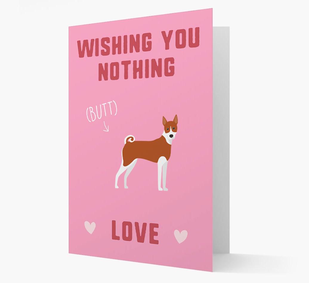 'Wishing You Nothing Butt Love' Card with {breedFullName} Icon