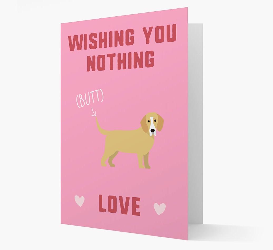 'Wishing You Nothing Butt Love' Card with {breedFullName} Icon