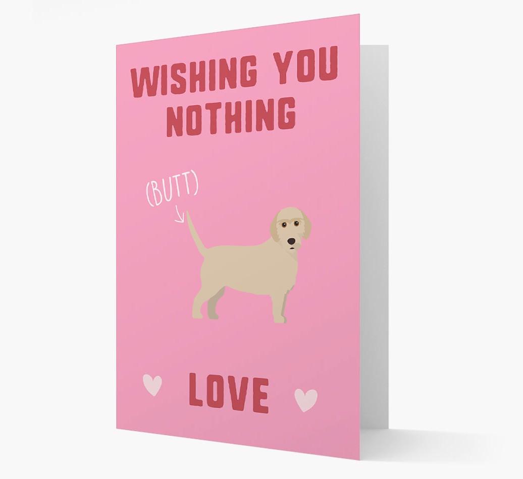 'Wishing You Nothing Butt Love' Card with {breedFullName} Icon