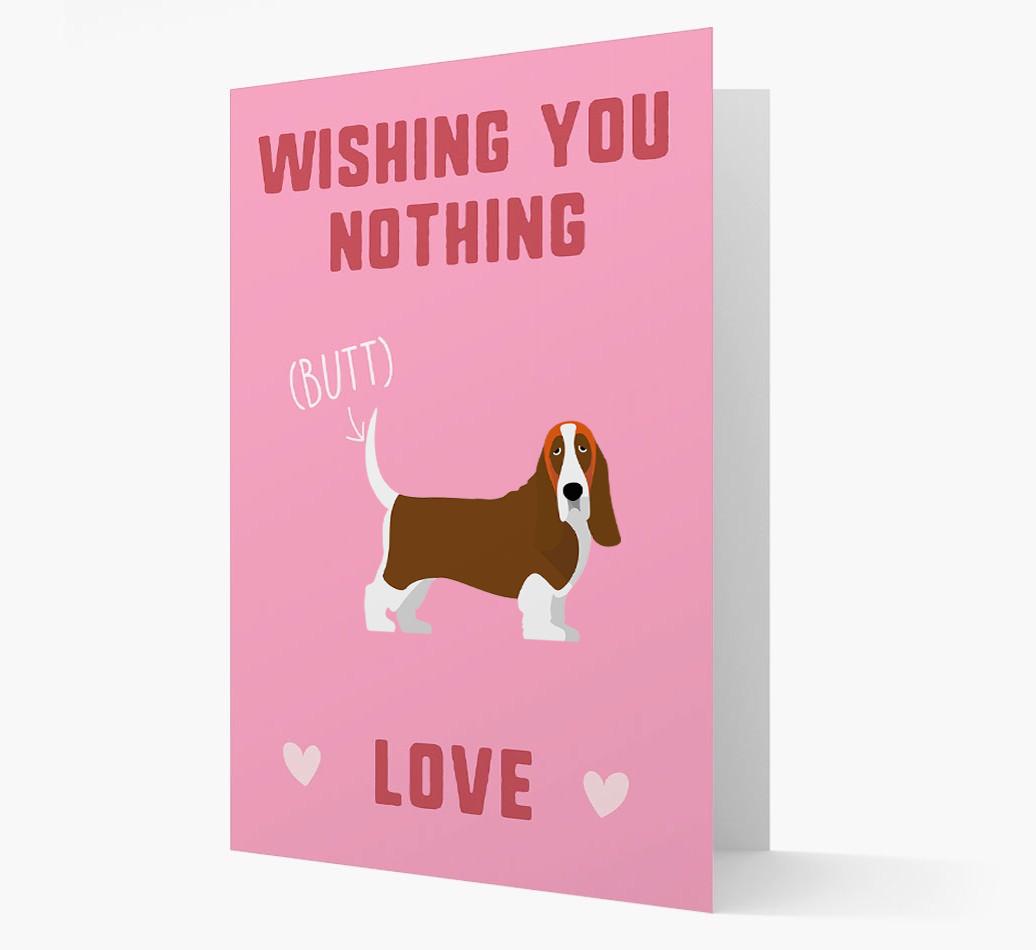 'Wishing You Nothing Butt Love' Card with {breedFullName} Icon
