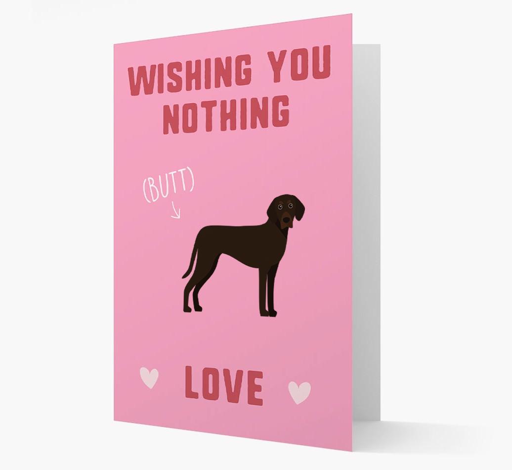'Wishing You Nothing Butt Love' Card with {breedFullName} Icon