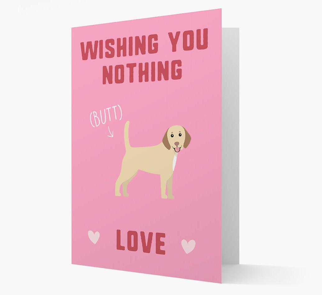 'Wishing You Nothing Butt Love' Card with {breedFullName} Icon