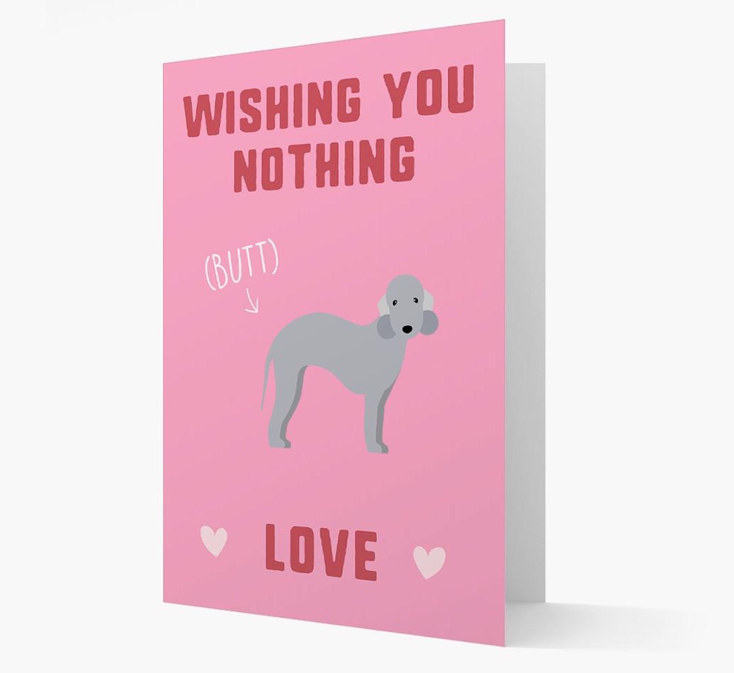 'Wishing You Nothing Butt Love' Card with {breedFullName} Icon