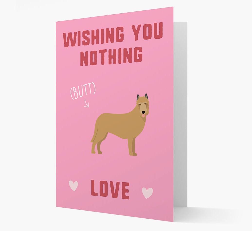 'Wishing You Nothing Butt Love' Card with {breedFullName} Icon