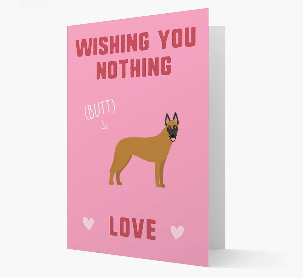 'Wishing You Nothing Butt Love' Card with {breedFullName} Icon