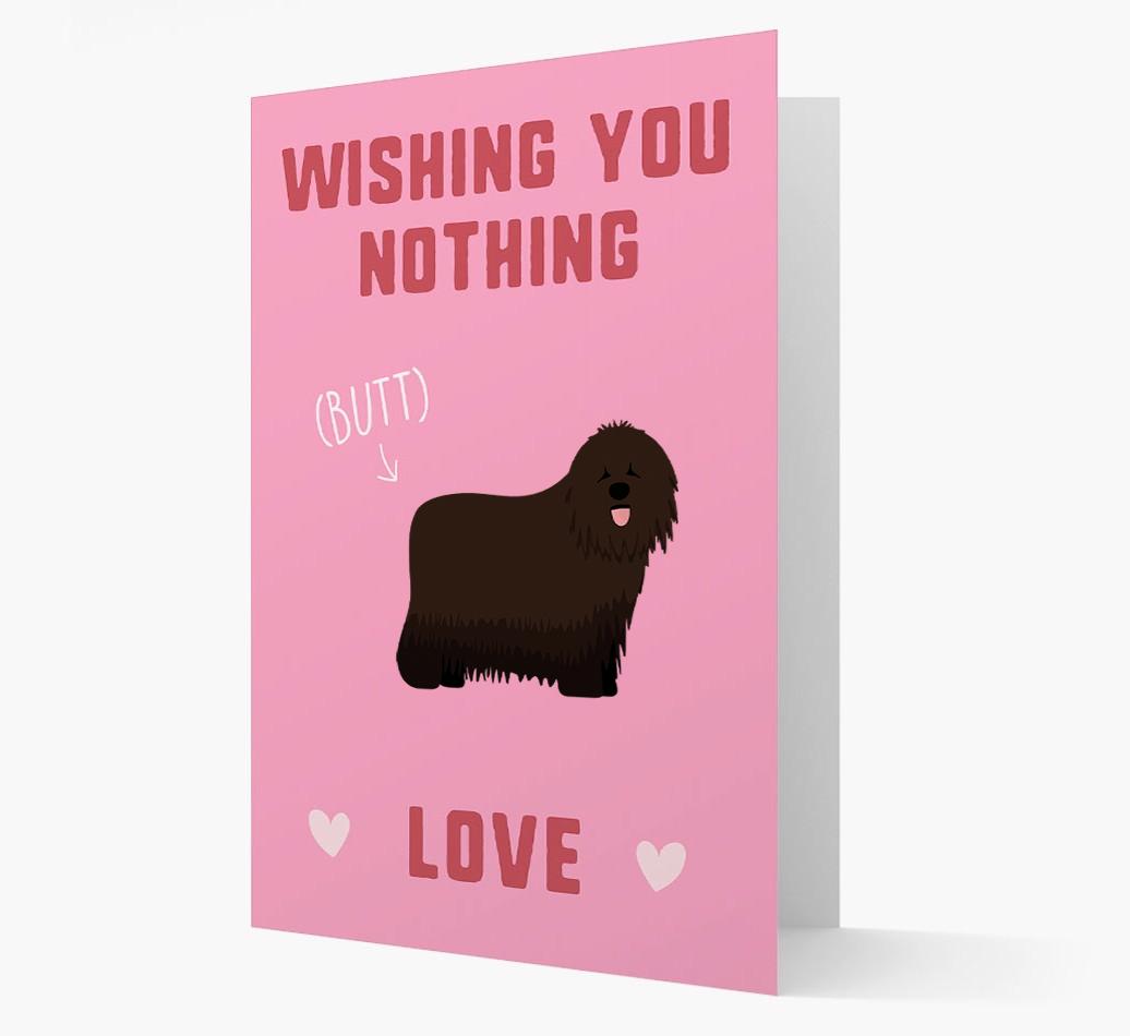'Wishing You Nothing Butt Love' Card with {breedFullName} Icon
