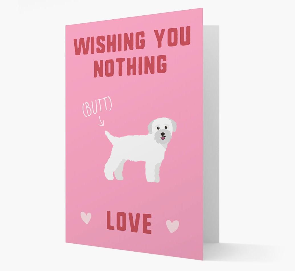 'Wishing You Nothing Butt Love' Card with {breedFullName} Icon