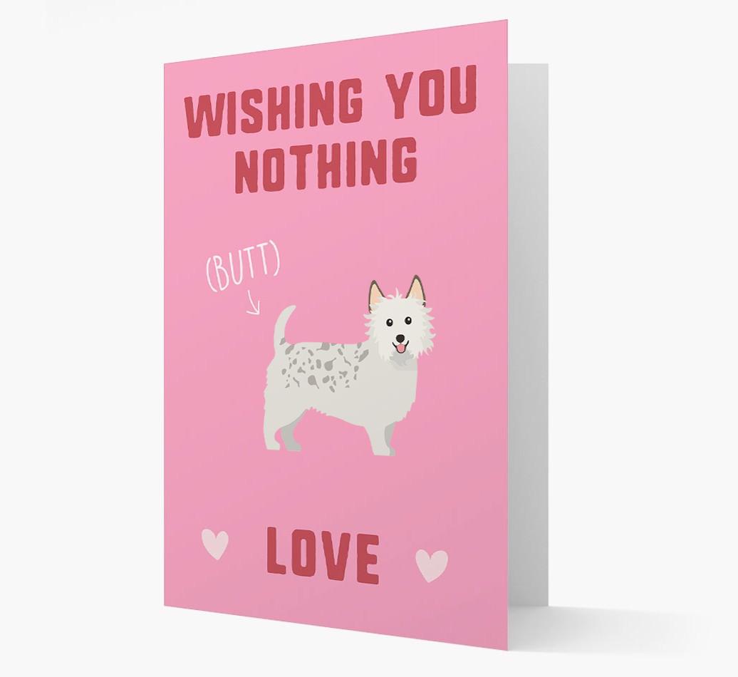 'Wishing You Nothing Butt Love' Card with {breedFullName} Icon