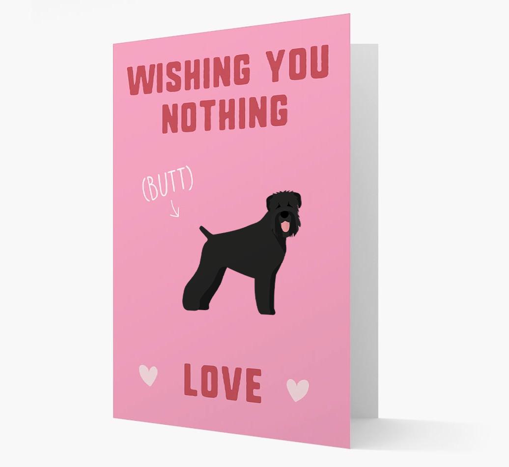 'Wishing You Nothing Butt Love' Card with {breedFullName} Icon