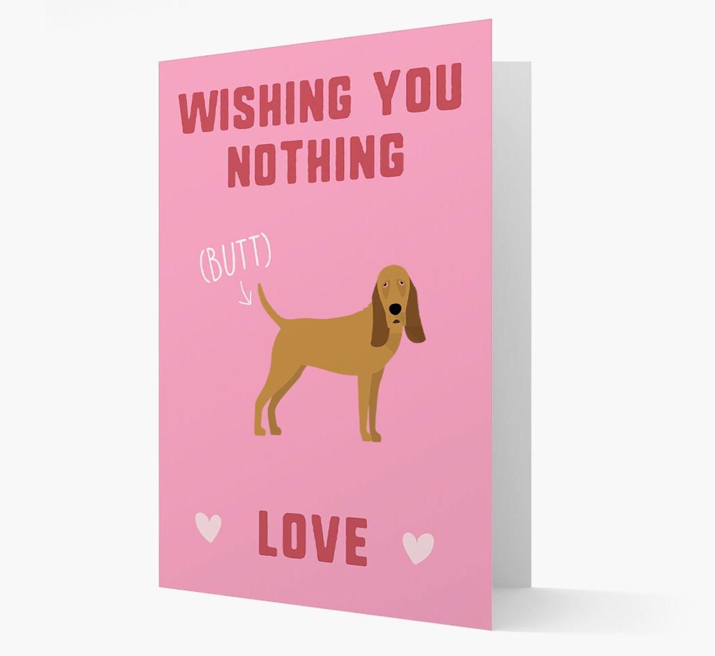 'Wishing You Nothing Butt Love' Card with {breedFullName} Icon