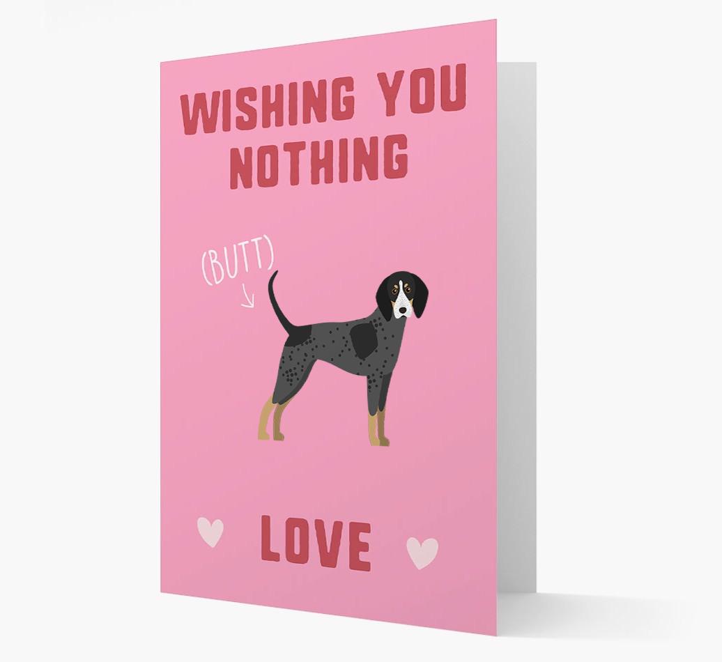 'Wishing You Nothing Butt Love' Card with {breedFullName} Icon