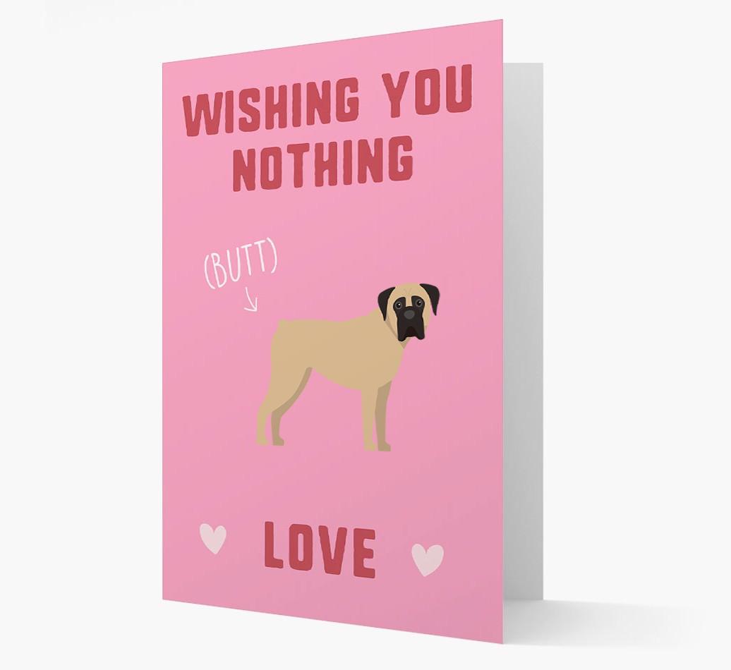 'Wishing You Nothing Butt Love' Card with {breedFullName} Icon