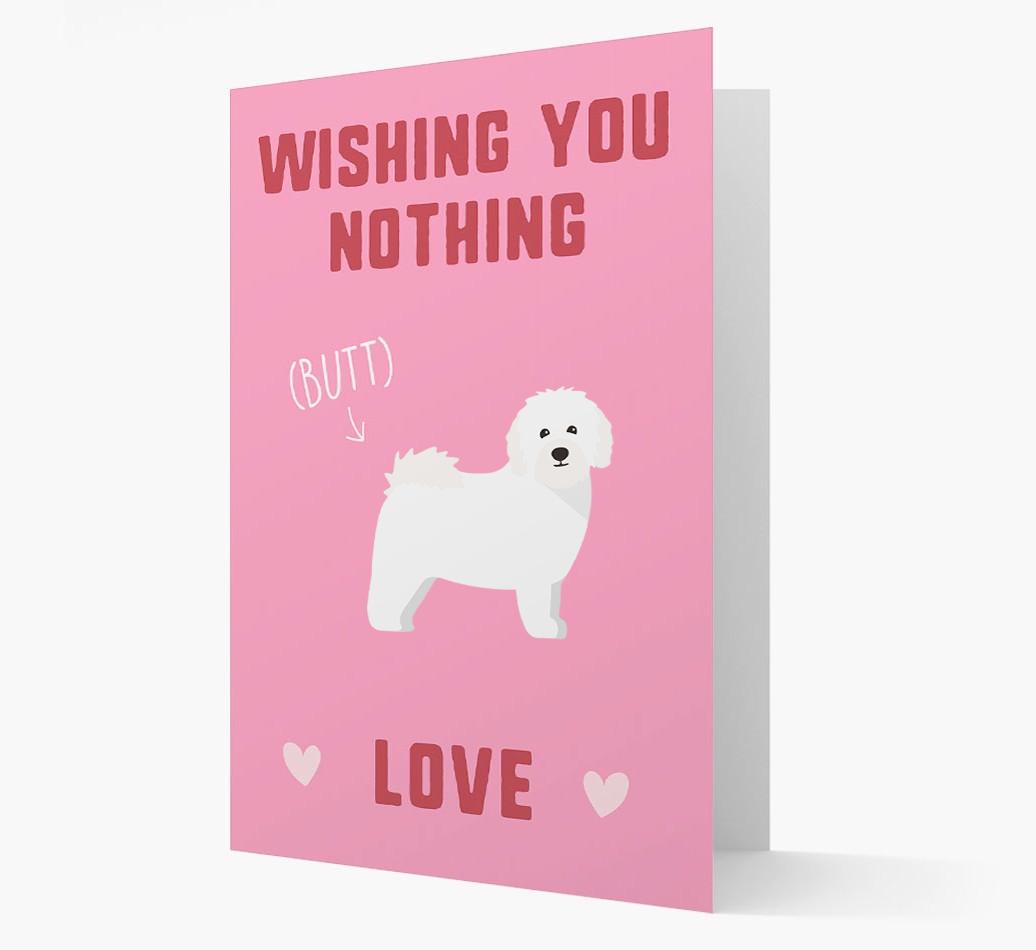 'Wishing You Nothing Butt Love' Card with {breedFullName} Icon