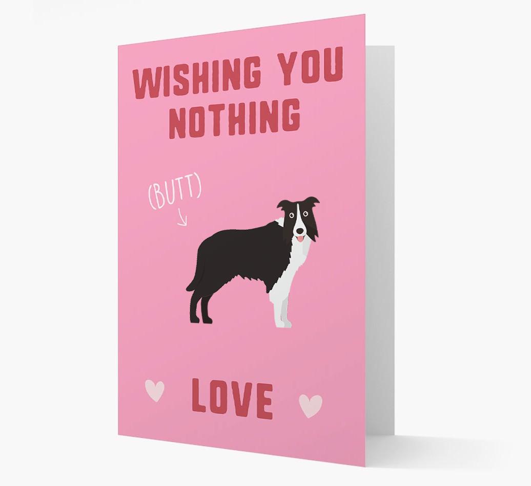 'Wishing You Nothing Butt Love' Card with {breedFullName} Icon