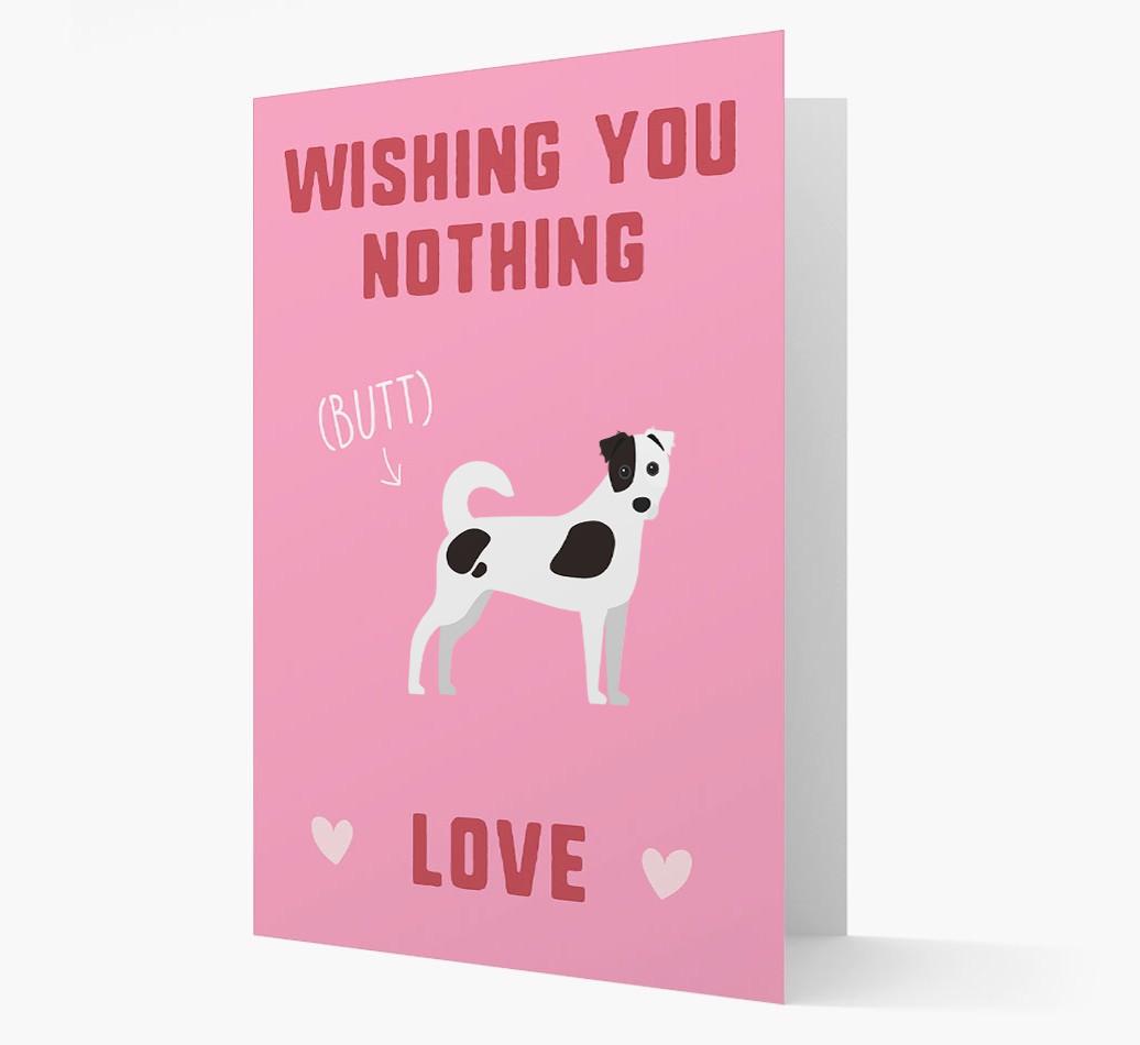 'Wishing You Nothing Butt Love' Card with {breedFullName} Icon