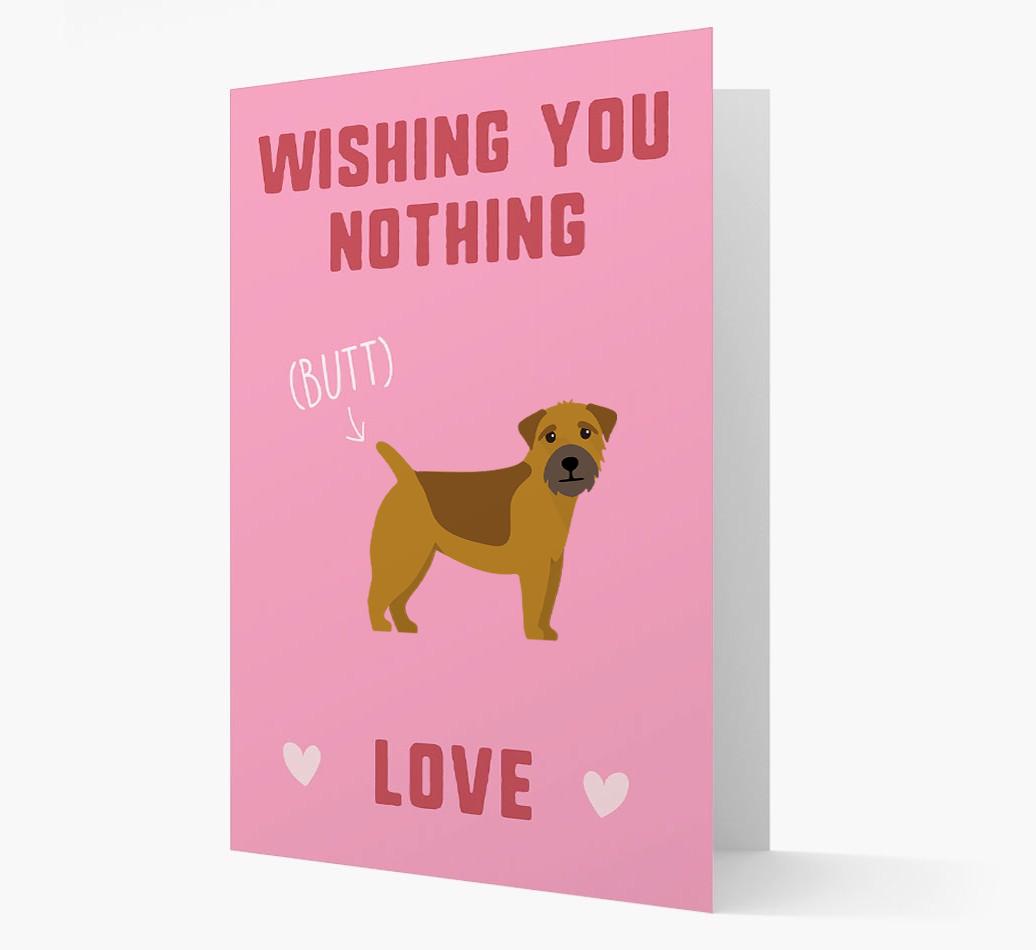 'Wishing You Nothing Butt Love' Card with {breedFullName} Icon