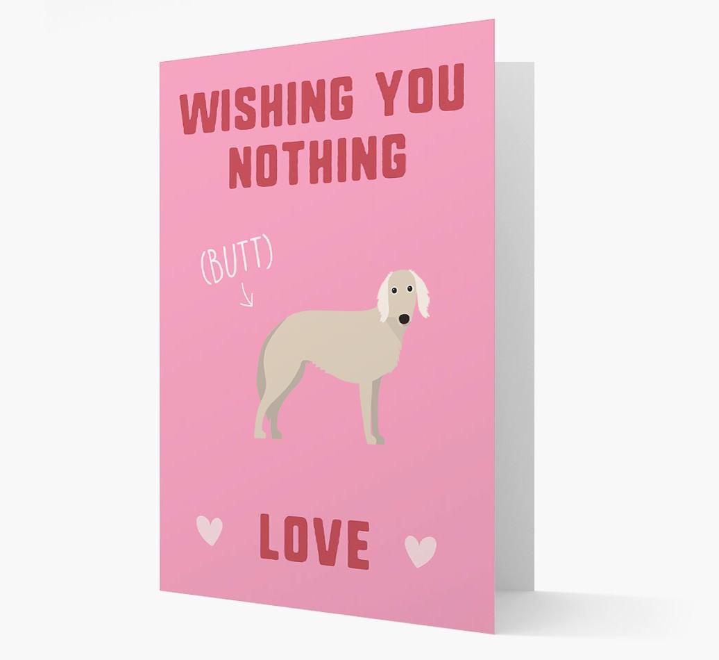'Wishing You Nothing Butt Love' Card with {breedFullName} Icon
