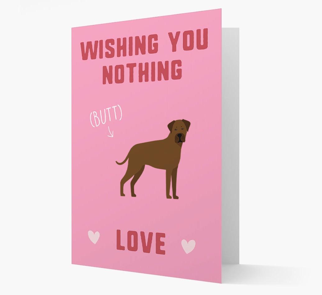 'Wishing You Nothing Butt Love' Card with {breedFullName} Icon