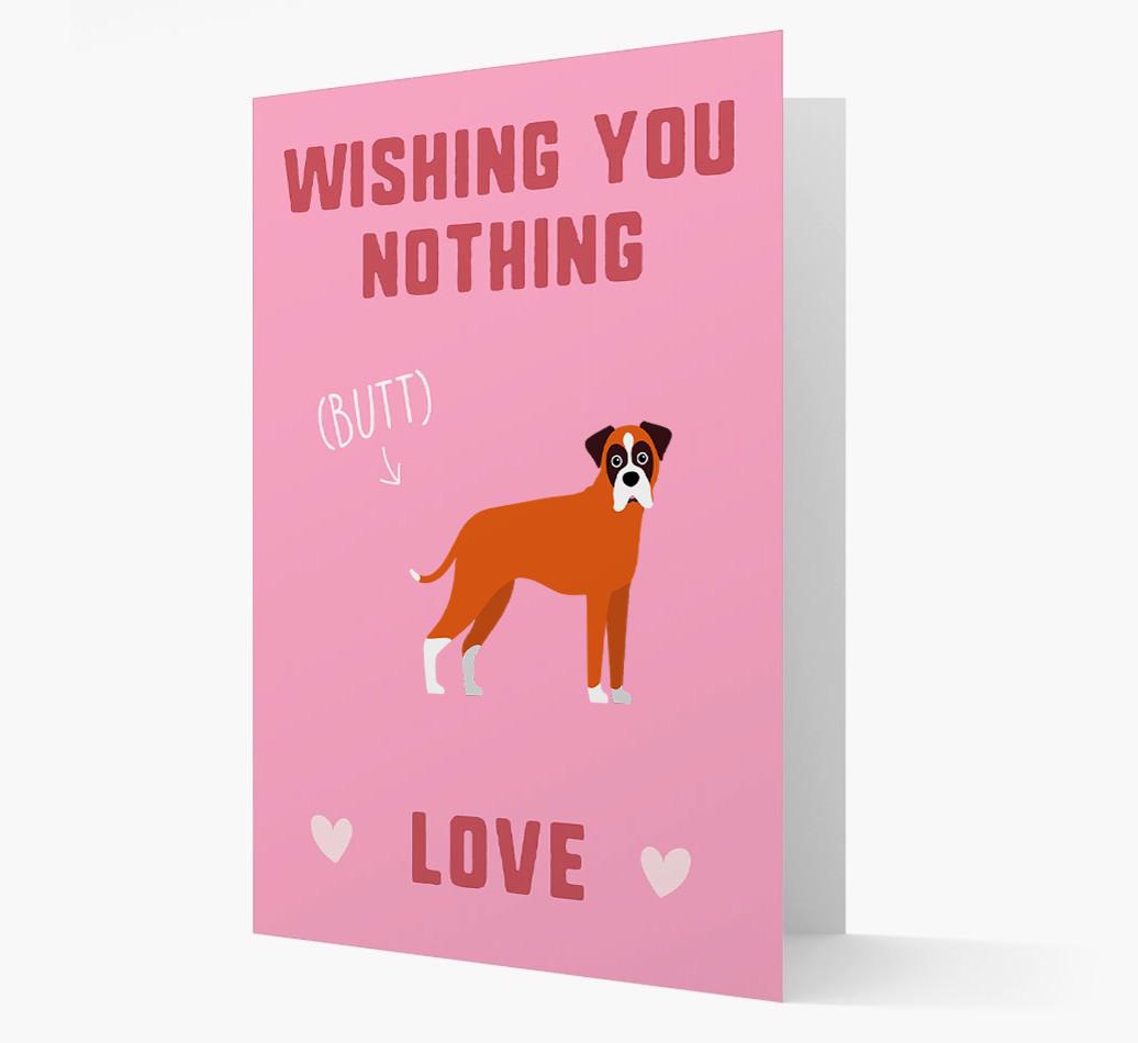 'Wishing You Nothing Butt Love' Card with {breedFullName} Icon