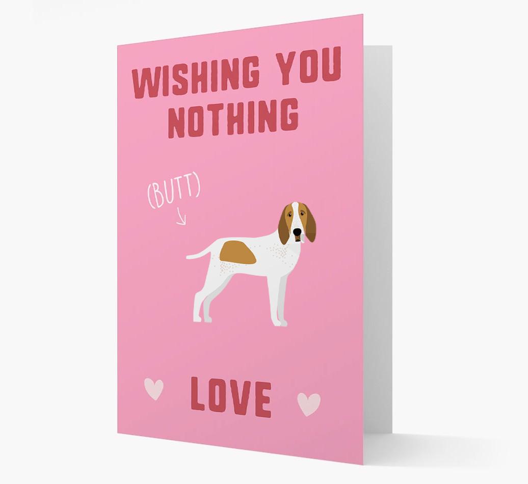 'Wishing You Nothing Butt Love' Card with {breedFullName} Icon