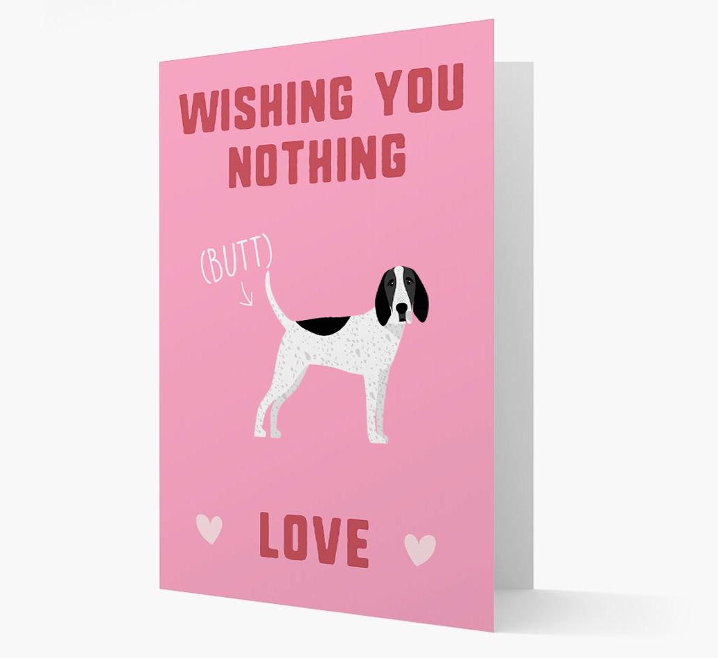 'Wishing You Nothing Butt Love' Card with {breedFullName} Icon