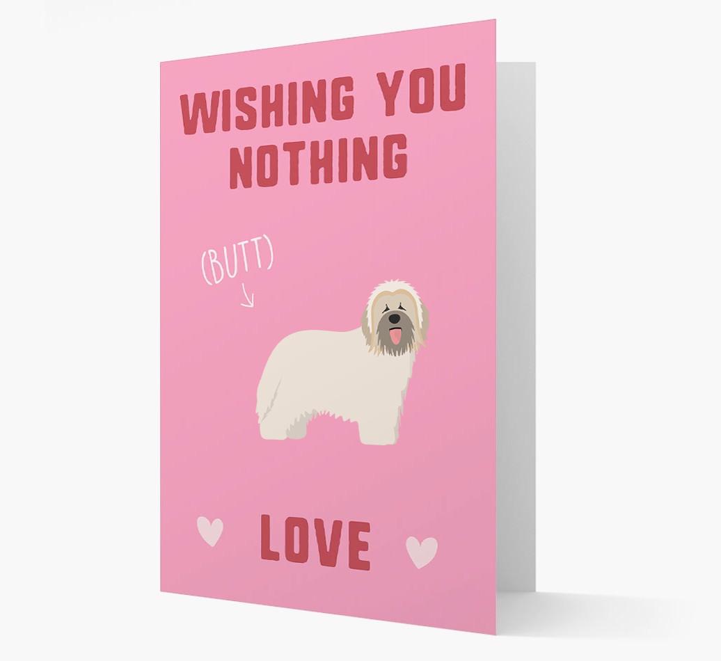 'Wishing You Nothing Butt Love' Card with {breedFullName} Icon