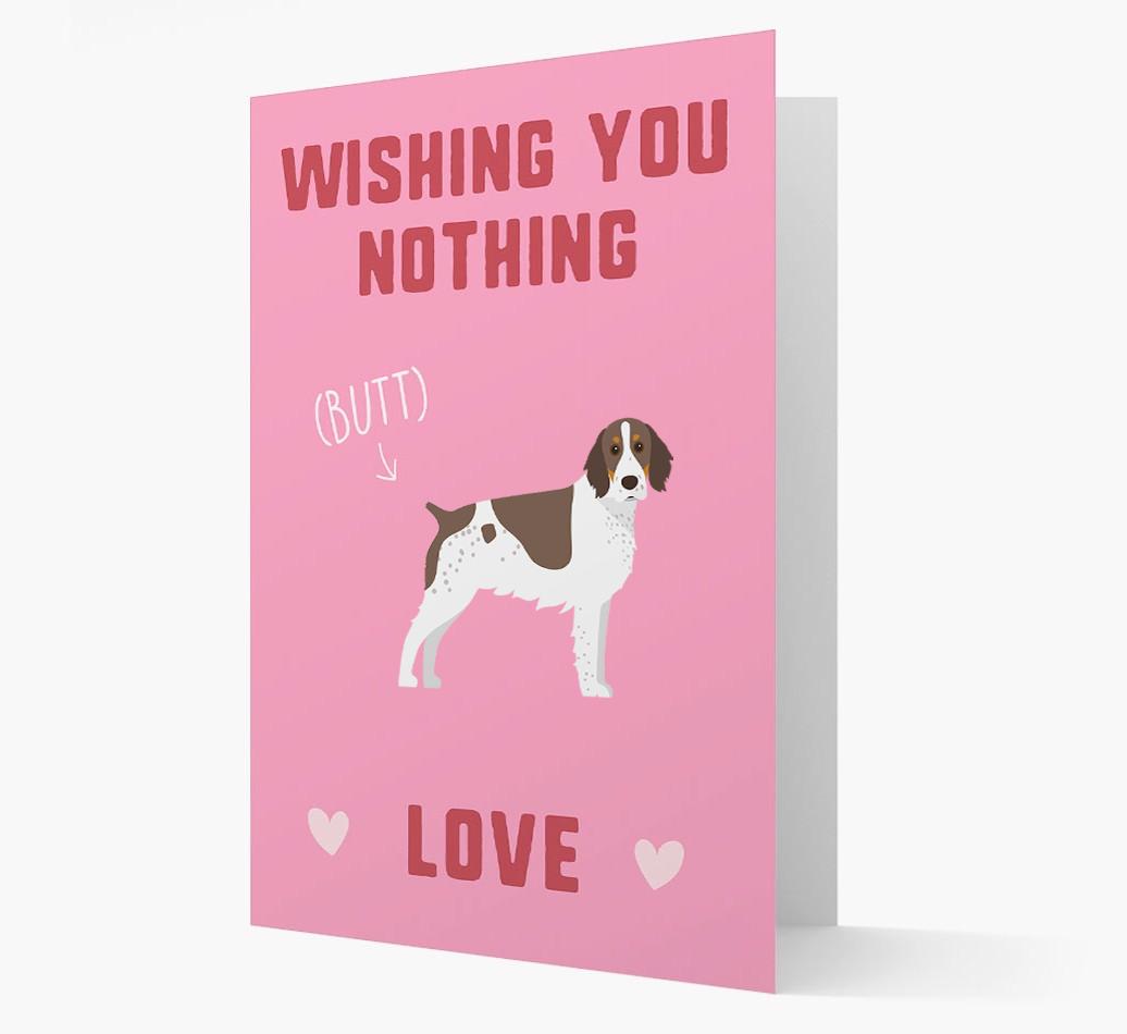 'Wishing You Nothing Butt Love' Card with {breedFullName} Icon